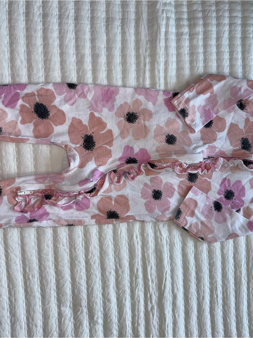 Jessica Simpson Pink Floral Ruffle Kids Pajamas